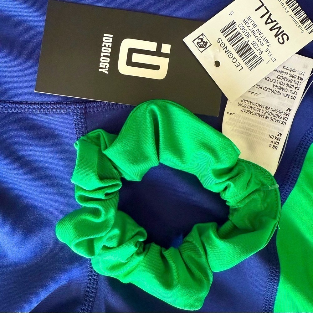 NWT Ideology girls size small leggings with matching hair scrunchie - Picture 3 of 8